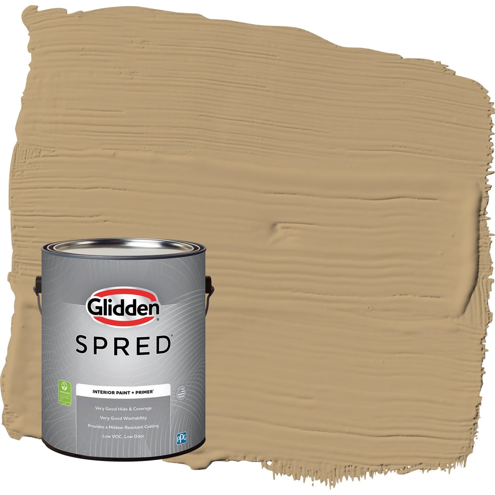 Glidden Spred Earthy Ocher / Beige, Flat Interior Paint with Primer, 1 Gallon
