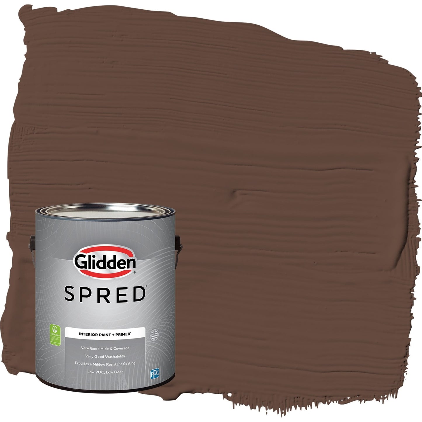 Glidden Spred Fudge / Brown, Semi-Gloss Interior Paint with Primer, 1 Gallon