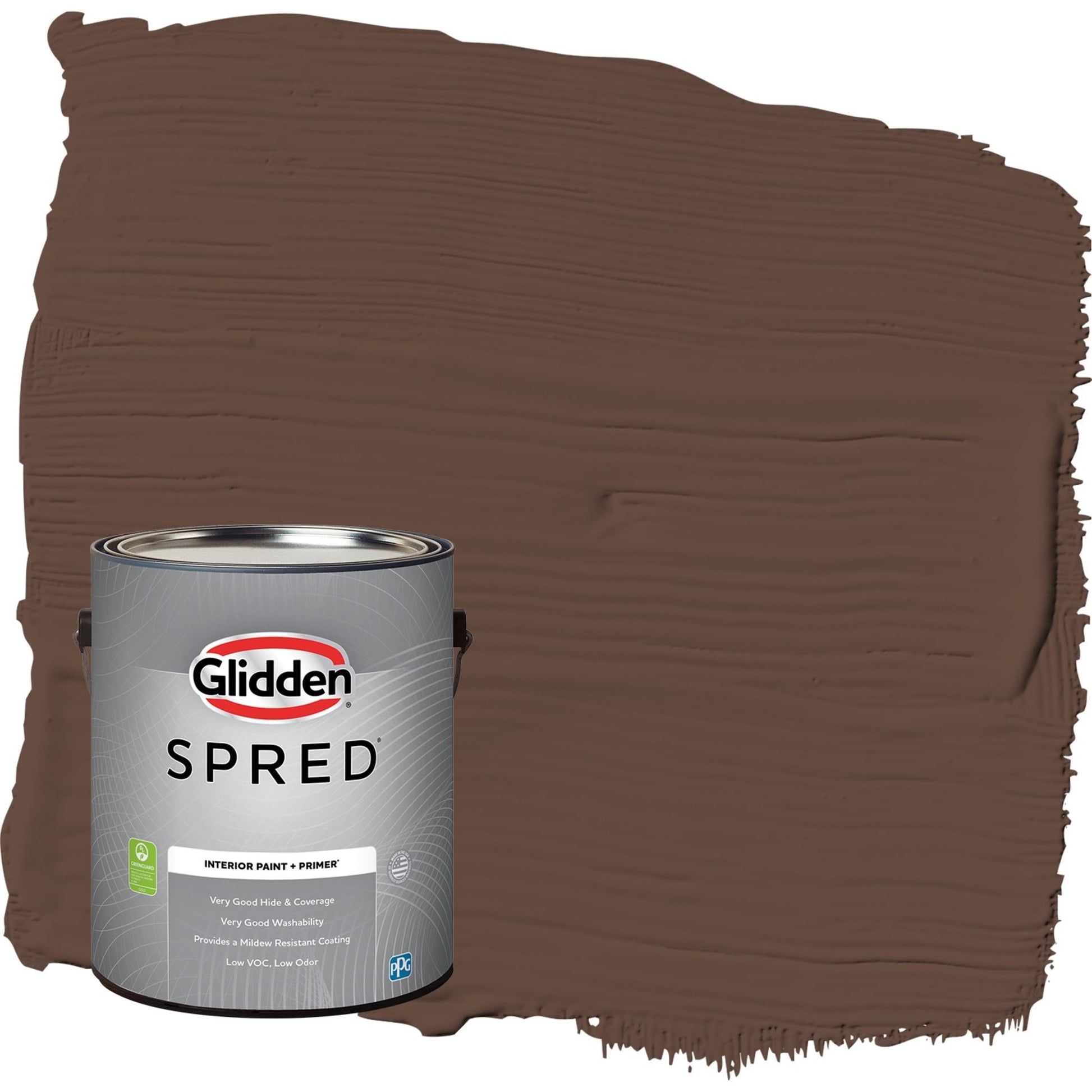 Glidden Spred Fudge / Brown, Semi-Gloss Interior Paint with Primer, 1 Gallon