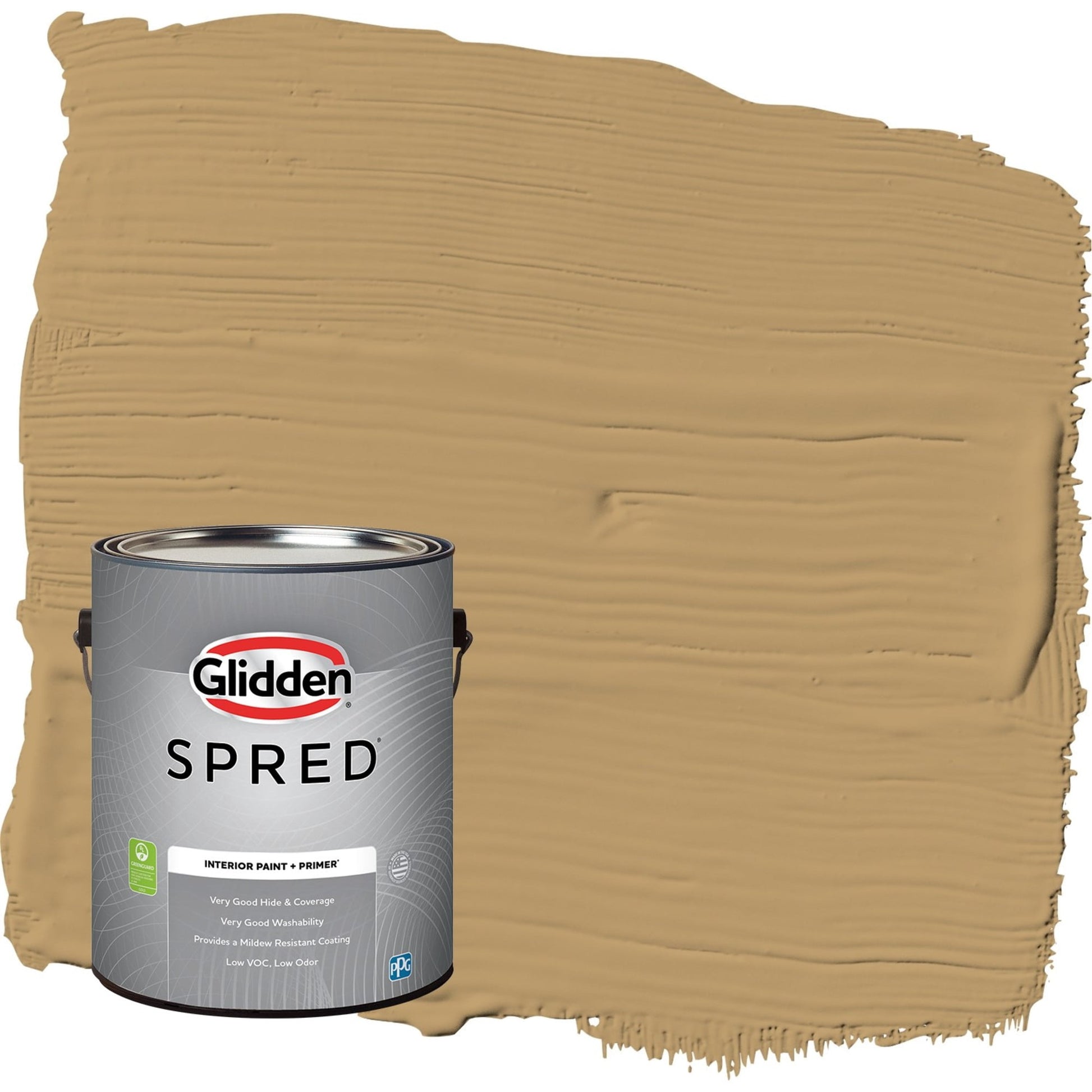 Glidden Spred Golden Granola / Beige, Semi-Gloss Interior Paint with Primer, 1 Gallon