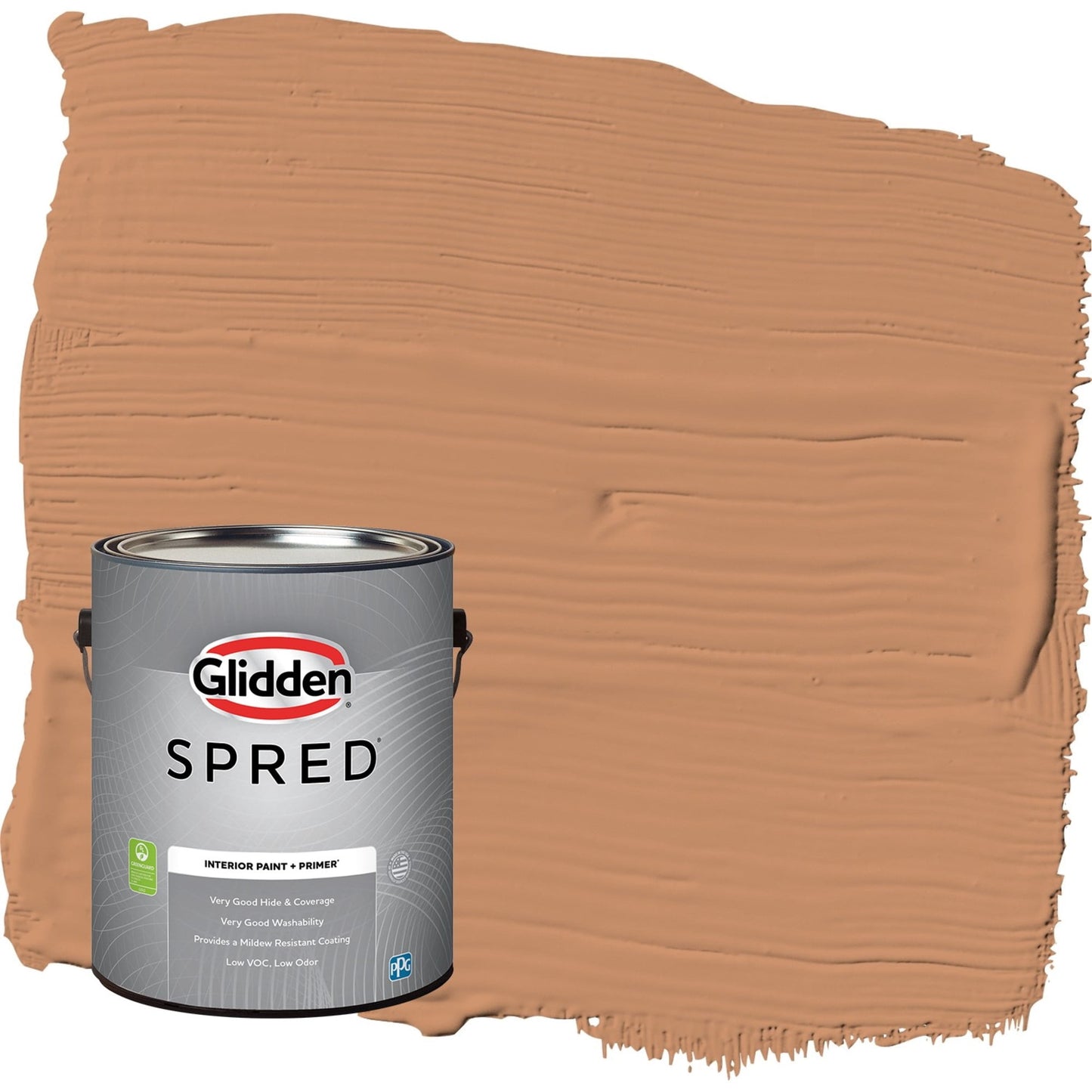 Glidden Spred Hitching Post / Orange, Flat Interior Paint with Primer, 1 Gallon