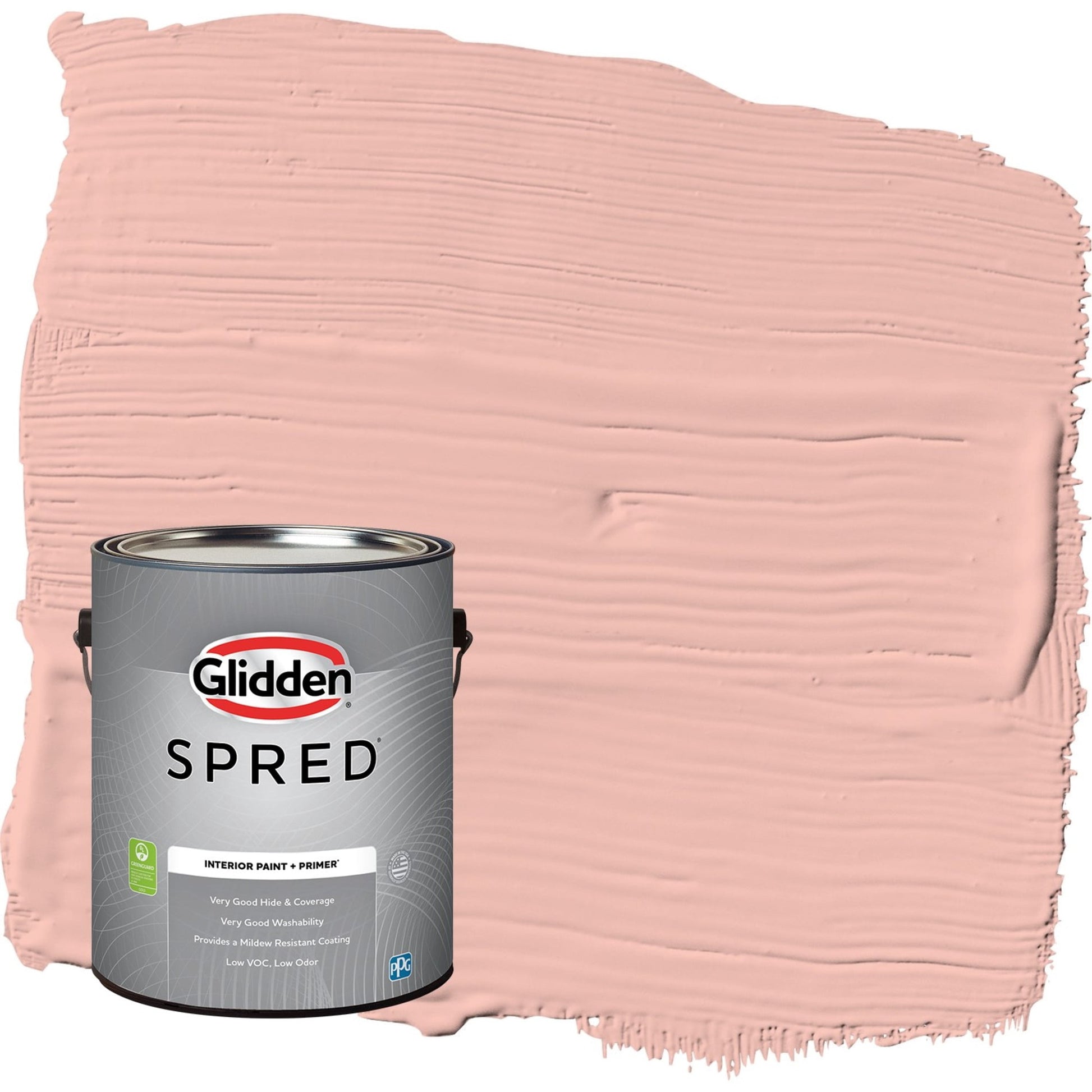 Glidden Spred Peach Beige / Red, Flat Interior Paint with Primer, 1 Gallon