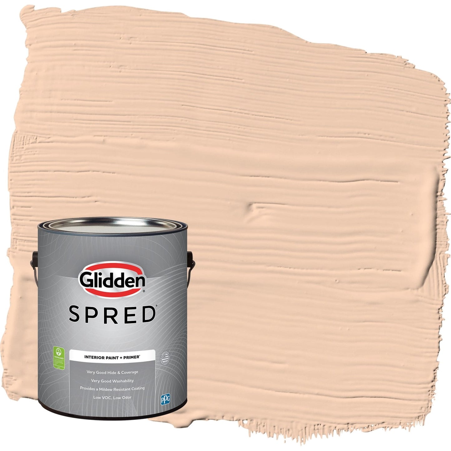 Glidden Spred Peach Darling / Orange, Semi-Gloss Interior Paint with Primer, 1 Gallon