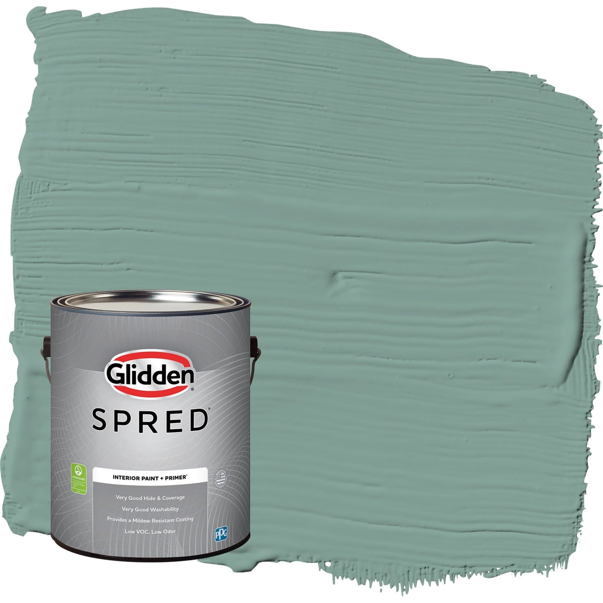 Glidden Spred Silver Laurel / Green, Flat Interior Paint with Primer, 1 Gallon