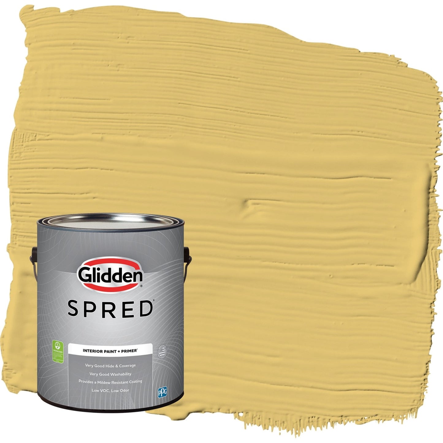 Glidden Spred Tropical Siesta / Yellow, Semi-Gloss Interior Paint with Primer, 1 Gallon