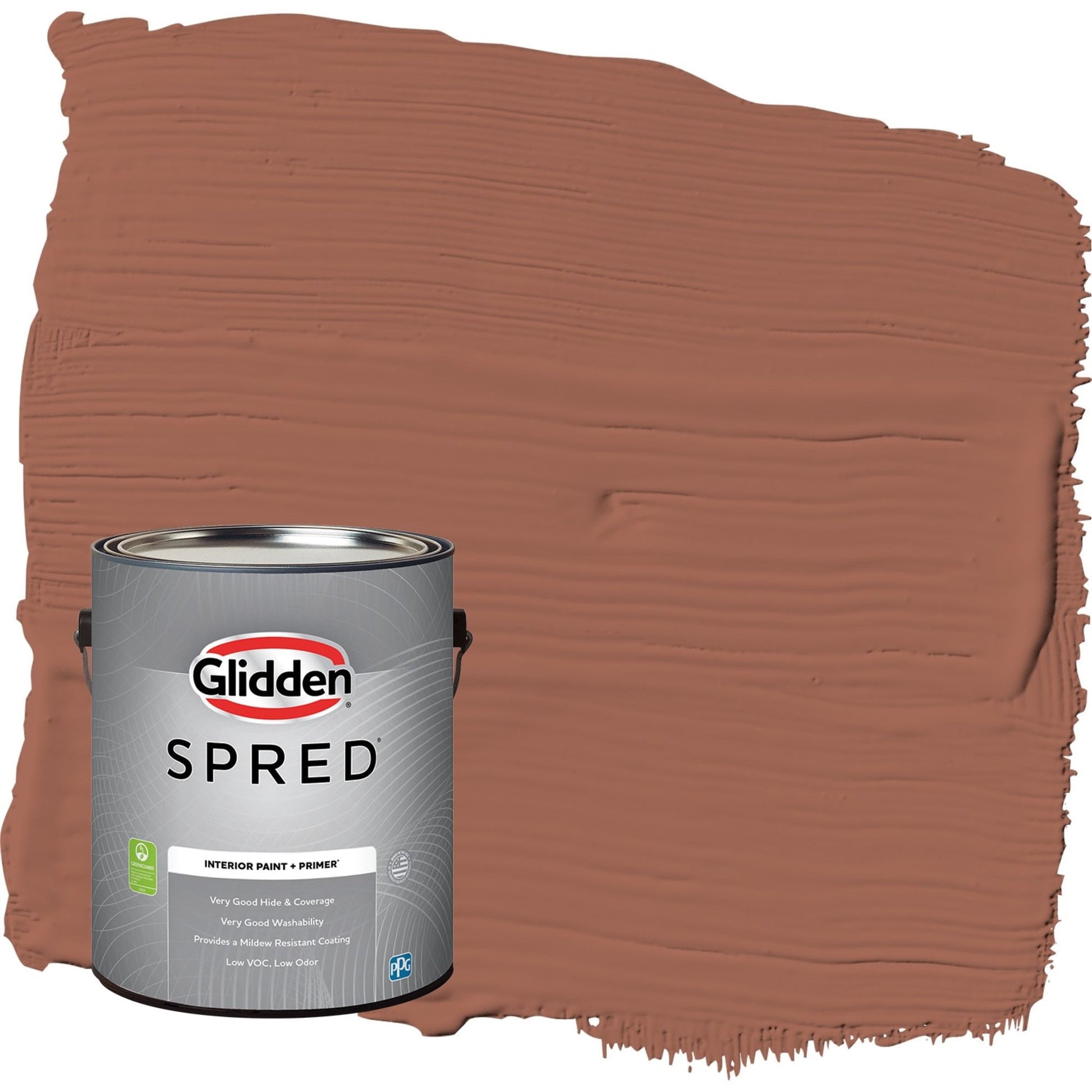 Glidden Spred Warm Up / Orange, Eggshell Interior Paint with Primer, 1 Gallon