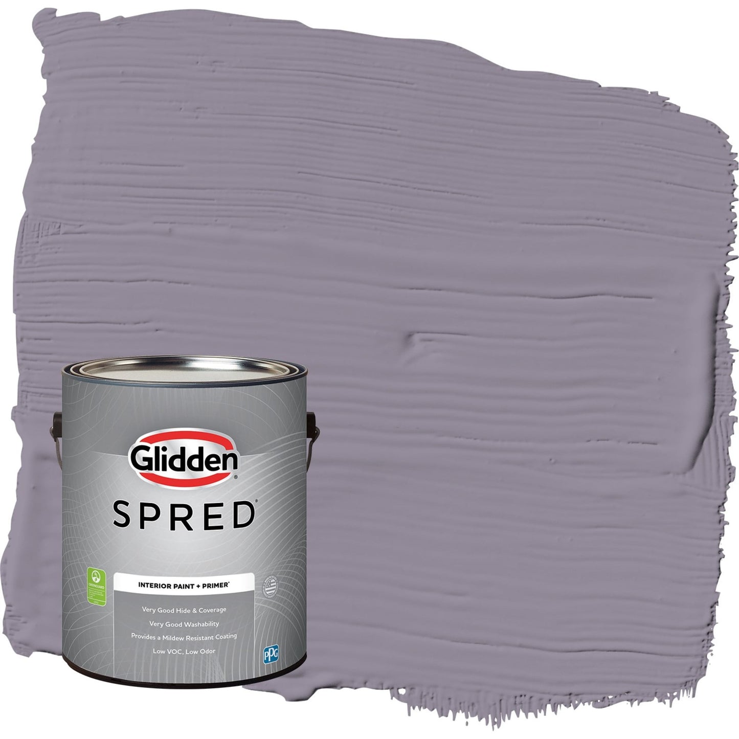 Glidden Spred Tin Lizzie / Purple, Eggshell Interior Paint with Primer, 1 Gallon