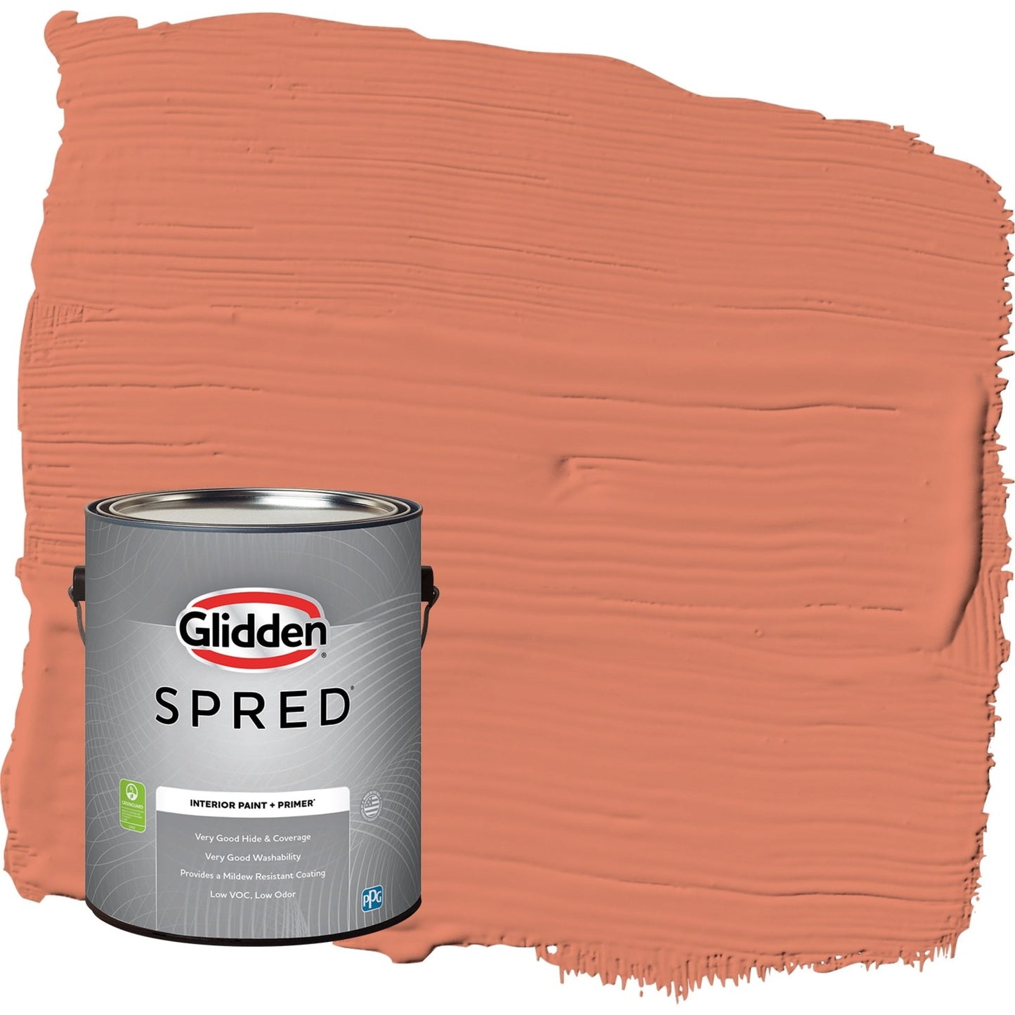Glidden Spred Summer Sunset / Orange, Eggshell Interior Paint with Primer, 1 Gallon
