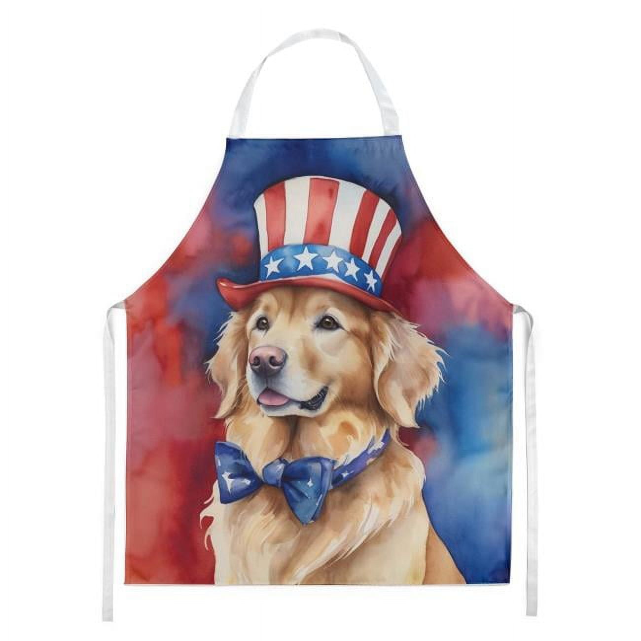 Golden Retriever Patriotic American Apron 27 in x 30 in
