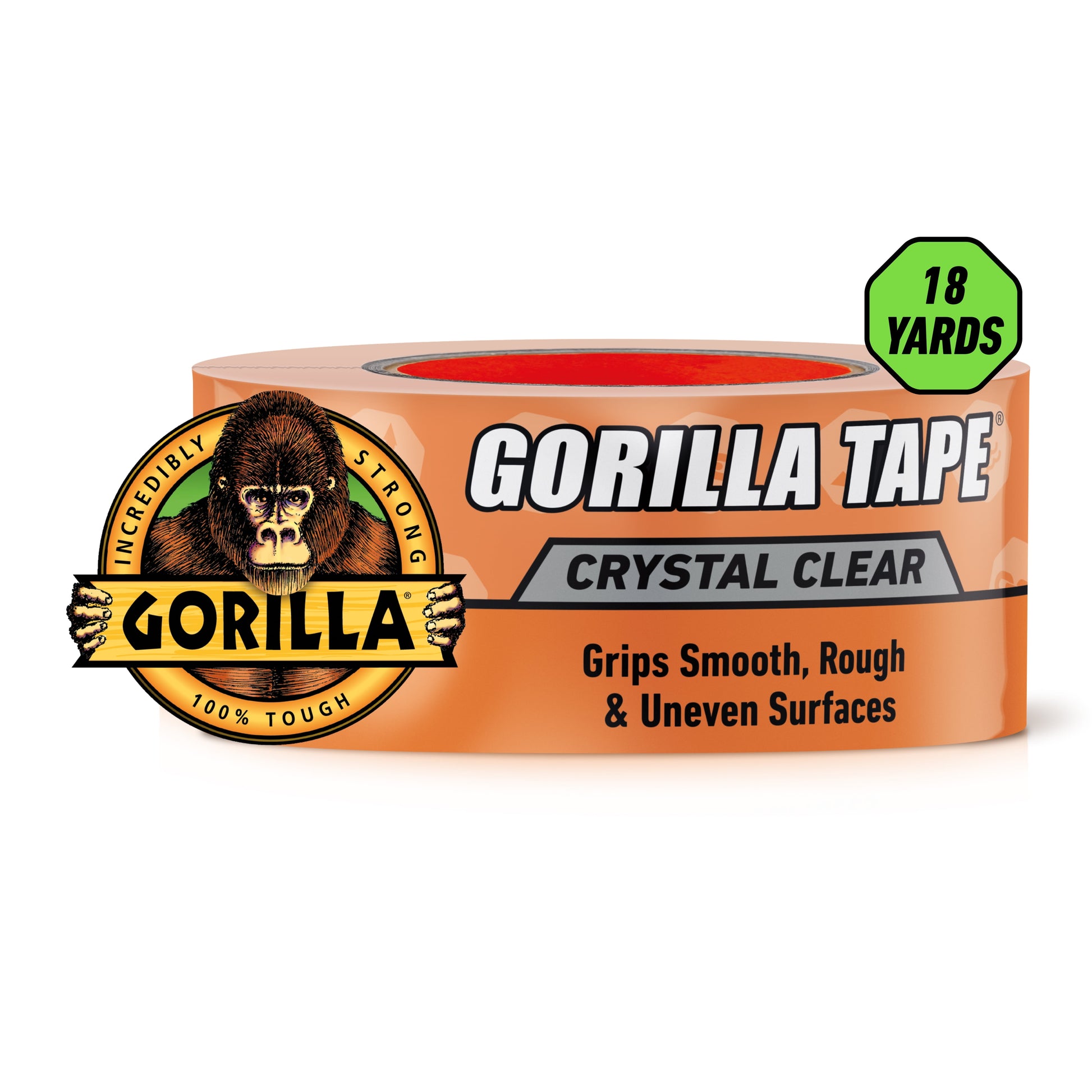 Gorilla Crystal Clear Tape, 1.88â€ x 18 yd - Weather Resistant for Indoor or Outdoor Projects and Repairs
