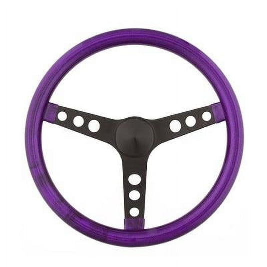Grant 8453, Steering Wheel Mtl Flake Purple/Spoke Blk 13.5 Performance