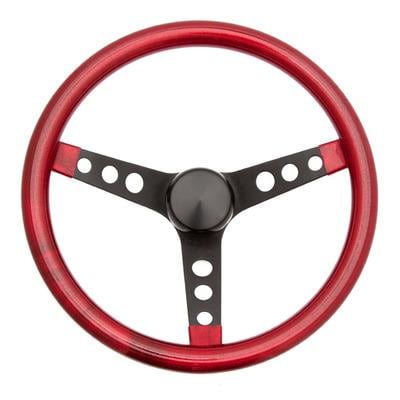 Grant 8455, Steering Wheel Mtl Flake Red/Spoke Blk 13.5 Performance Racing