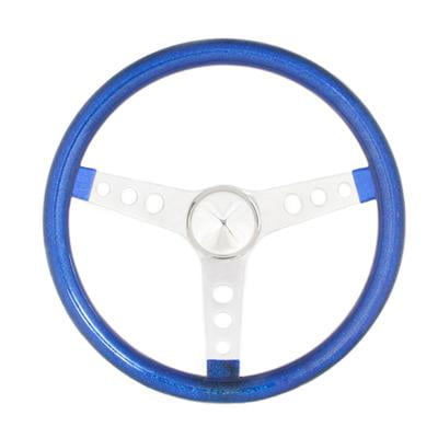 Grant 8466, Steering Wheel Mtl Flake Blue/Spoke Chrm 15 Performance Racing