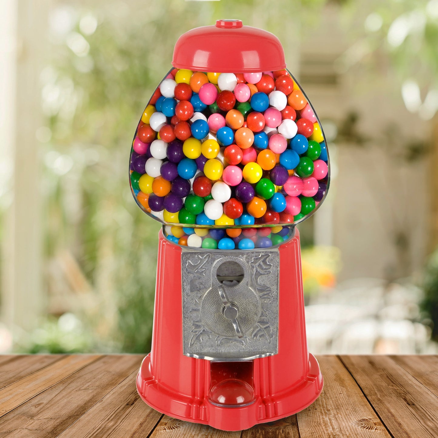 Great Northern Popcorn 15â€ Gumball Machine with Coin Bank, Red