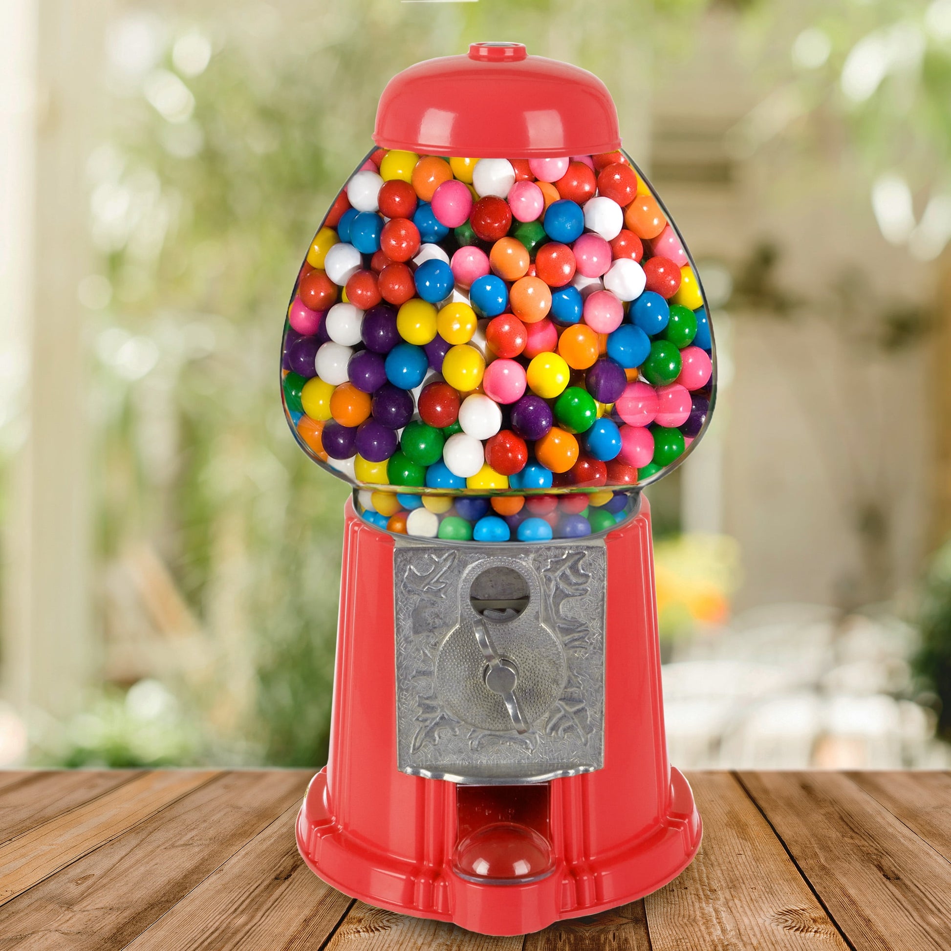 Great Northern Popcorn 15â€ Gumball Machine with Coin Bank, Red
