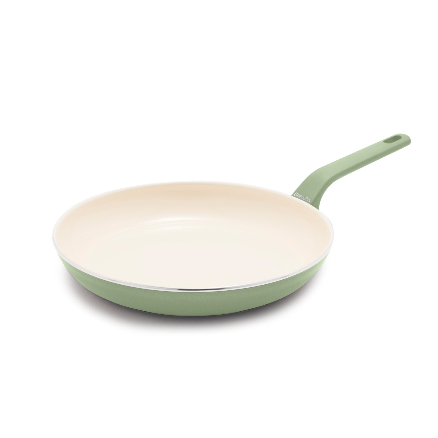 GreenPan Essence 12â€³ Ceramic Nonstick Frypan â€“ Oven Safe, Dishwasher Safe, Stay-Cool Handle, Sage Green