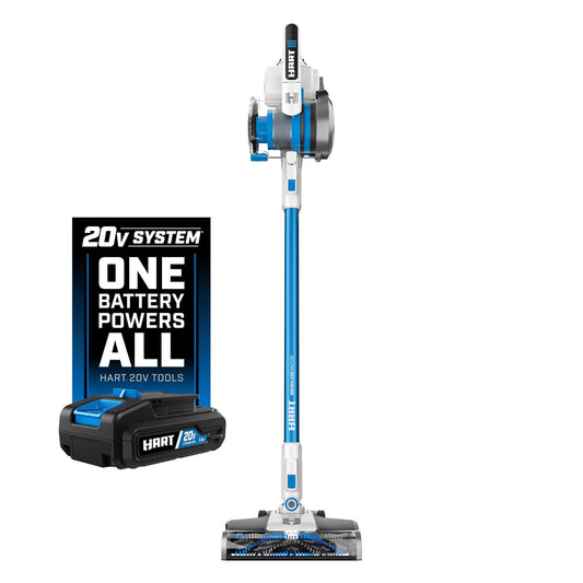 HART 20-Volt Brushless Cordless Stick Vacuum Kit, Generation 1, (1) 4.0Ah Lithium-Ion Battery
