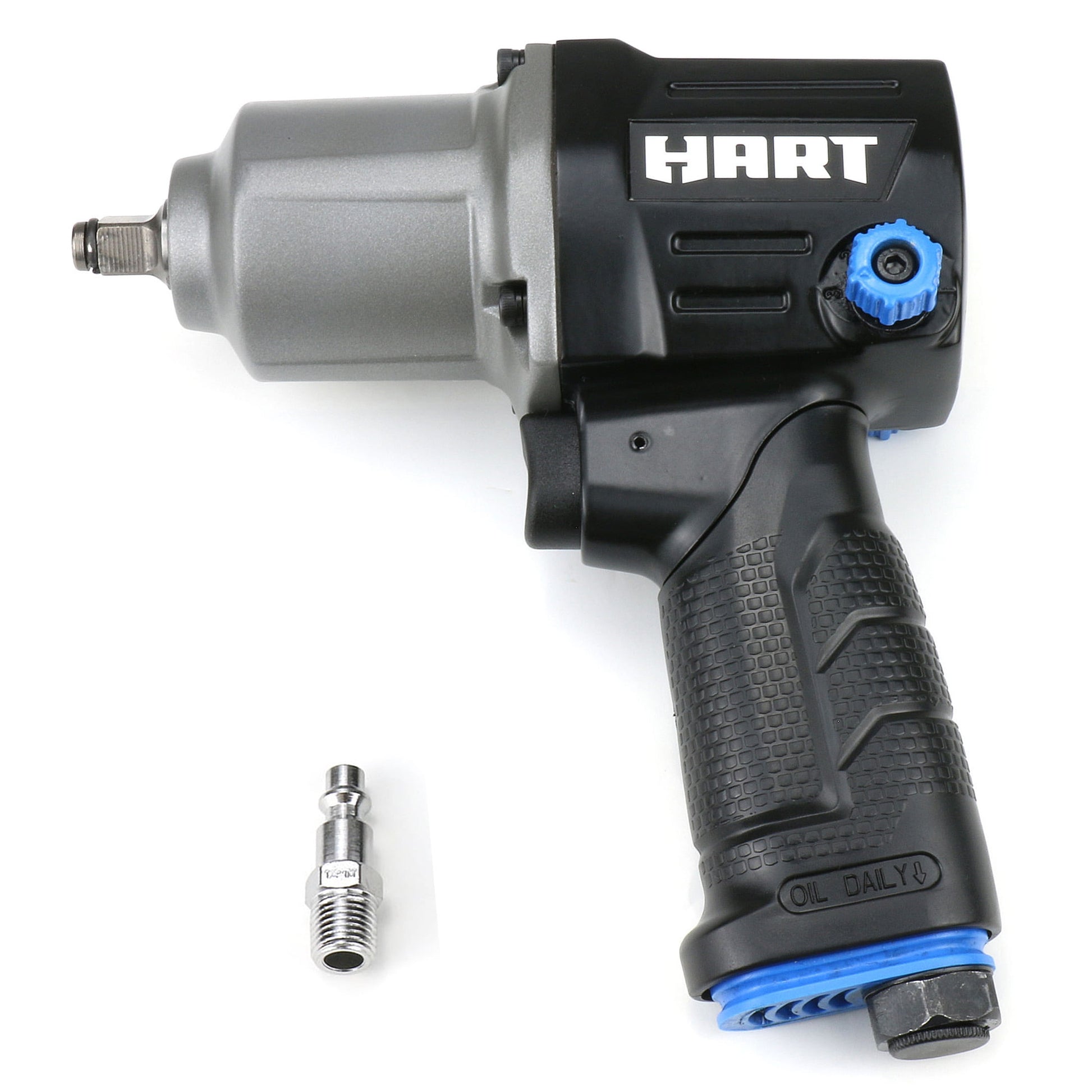 HART 3/8 in. Air Impact Wrench, Twin-hammer Impact Mechanism, 250 ft-lbs of Torque