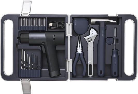 HOTO Cordless Brushless Drill Tool Set, Variable Speed, Hidden Buckle, LED Screen, Intelligent Digital Display, Safe, Exquisite & Practical, High-end Drill Kit for Home/Daily Use