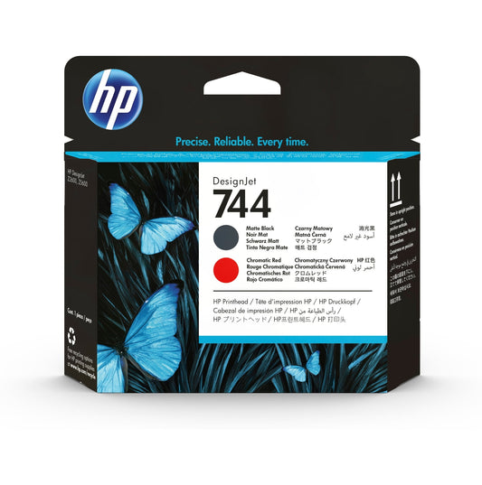 HP 744 Matte Black/Chromatic Red DesignJet Printhead, F9J88A