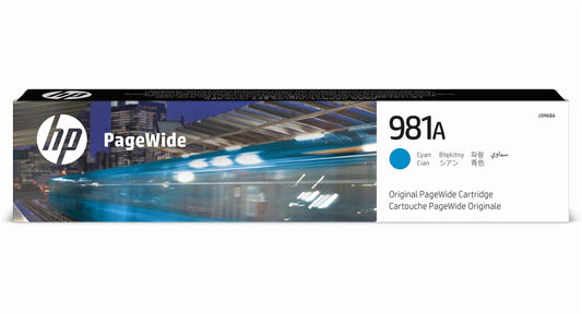 HP 981A Cyan Original PageWide Cartridge, ~6,000 pages, J3M68A