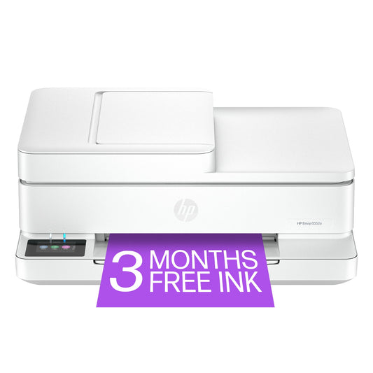 HP Envy 6552e Wireless All-in-One Color Photo Inkjet Printer, Scanner, Copier, 3 Months FREE Ink
