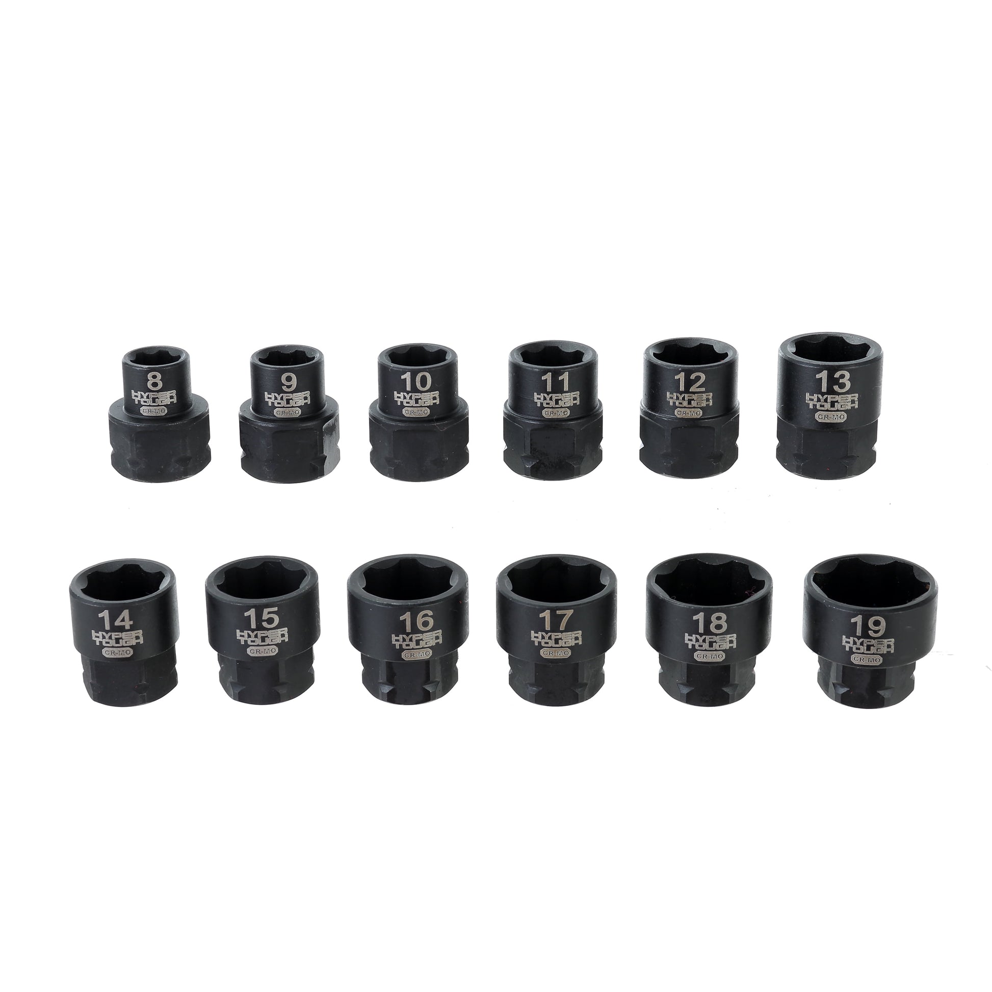 Hyper Tough 3/8-Inch Drive Nano Low-Profile 12-Piece Metric Socket Set