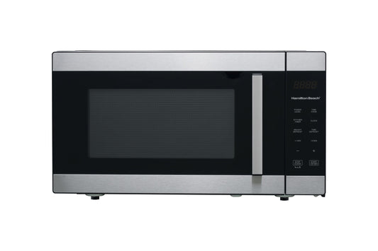 Hamilton Beach 1.6 Cu ft Sensor Cook Countertop Microwave Oven, 1100 Watts, Stainless Steel, New