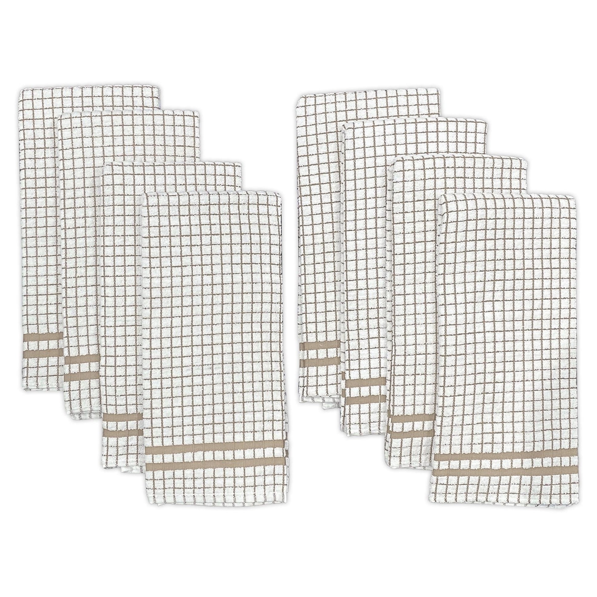 Hampton 8-Piece Kitchen Towel Set, Beige