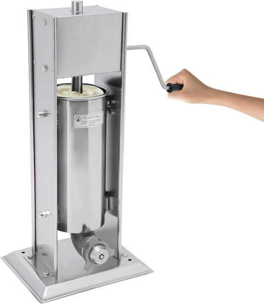 Hand Churro Machine,Stainless Steel Professional Churro Maker with 4 Nozzles 1.32gal Vertical Type Manual Donuts Churro Filler for Restaurants Cafeterias Bakeries