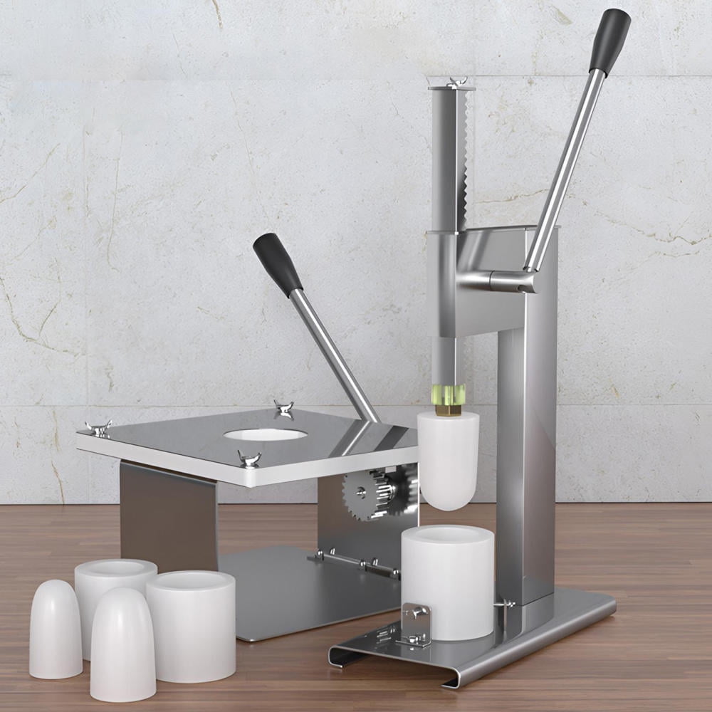 Hemousy Semi-Automatic Stainless Steel Buns Maker Machine with Anti-Skid Base & Interchangeable Molds for Various Sizes, 300-400 Buns/Hour
