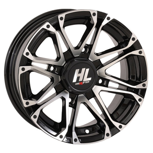 High Lifter by STI HL3 14x7 ATV/UTV Wheel - Gloss Black/Machined (4/156) - 4+3