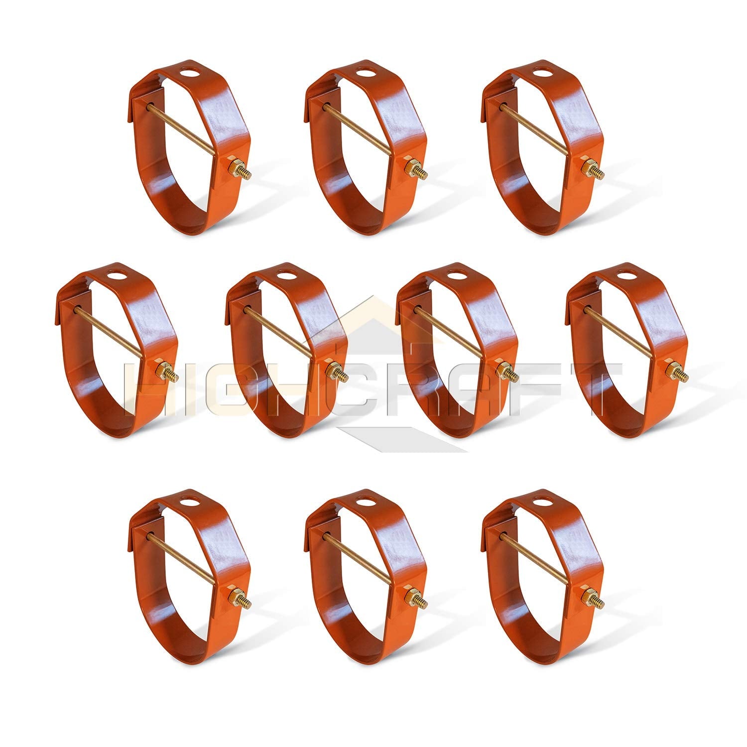 Highcraft 1 in. Swivel Loop Hanger for Vertical Pipe Support in Copper Epoxy Coated Steel (10-Pack)