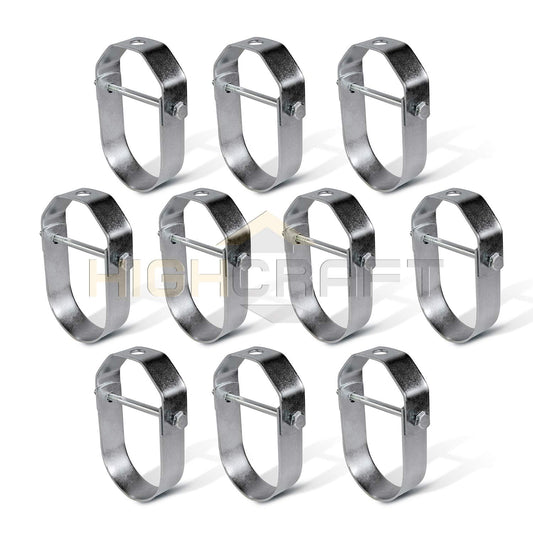 Highcraft 3/4 in. Clevis Hanger for Vertical Pipe Support in Light Duty Electro Galvanized Steel (10-Pack)