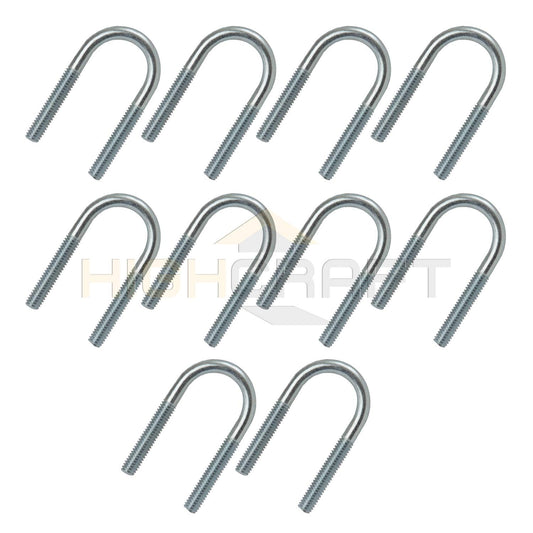 Highcraft 3/4 in. Light Duty Galvanized Steel U-Bolt Pipe Clamp with Hex Nuts (10-Pack)