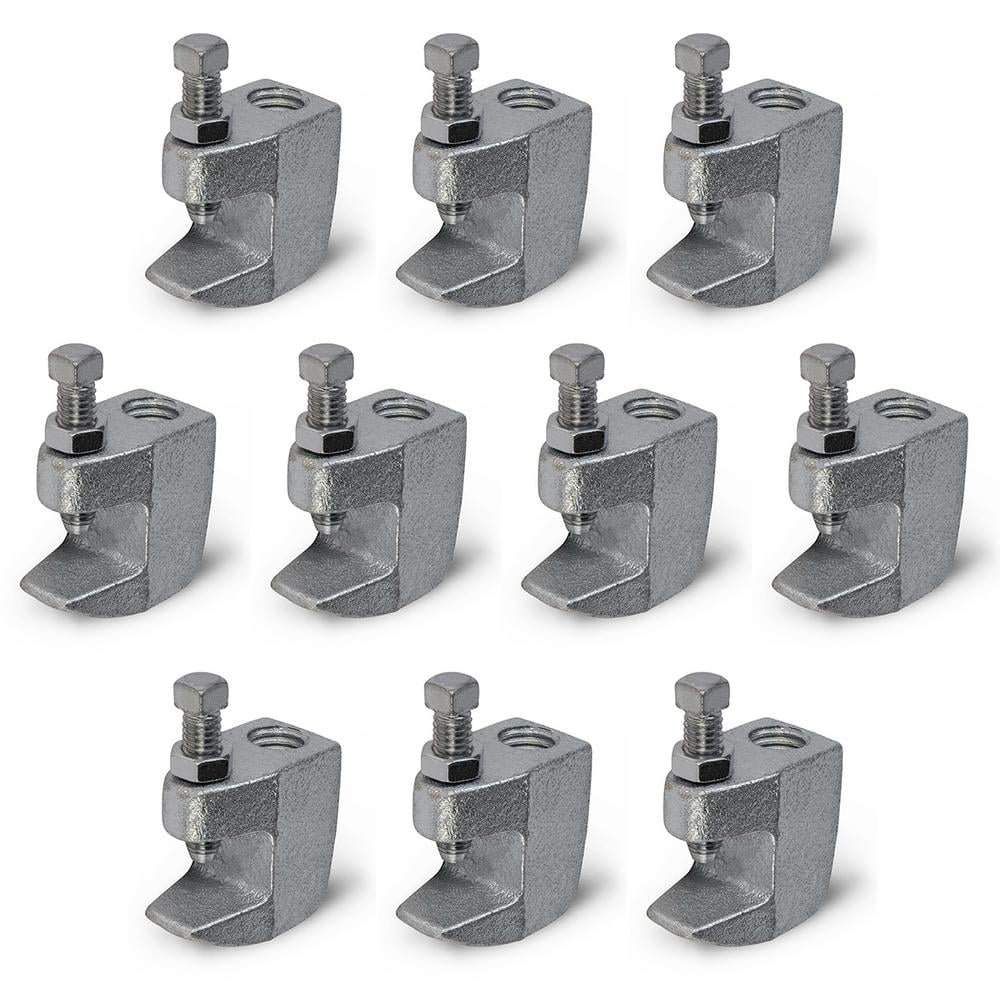Highcraft Junior Beam Clamp for 1/2 in. Threaded Rod in Electro Galvanized Steel (10-Pack)