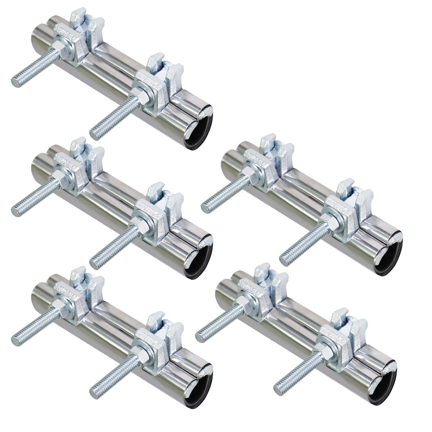 Highcraft Pipe Repair Clamp 1" One Bolt, 6" Long Stainless Steel (5 Pack)