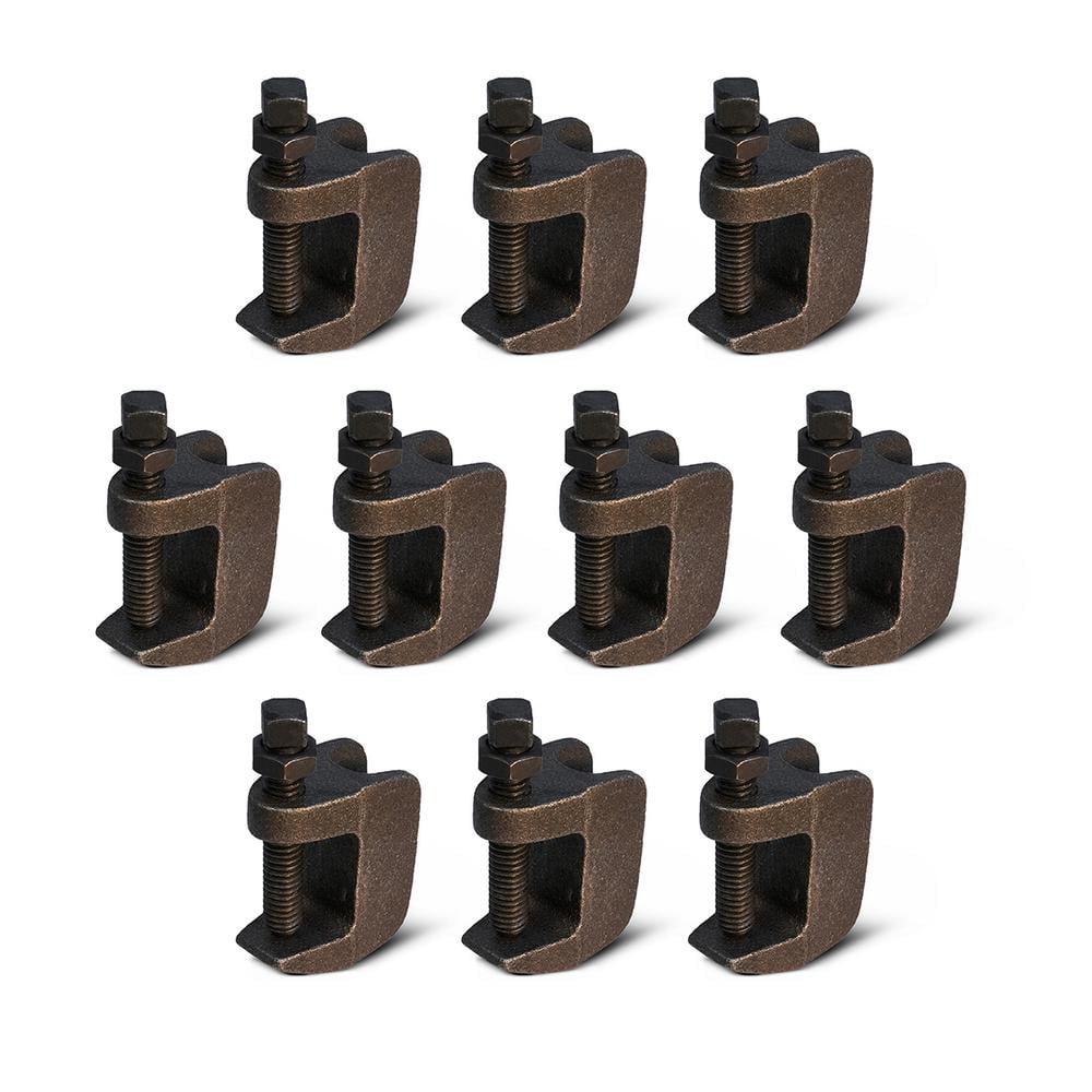 Highcraft Wide Mouth Beam Clamp for 1/2 in. Threaded Rod in Uncoated Steel (10-Pack)