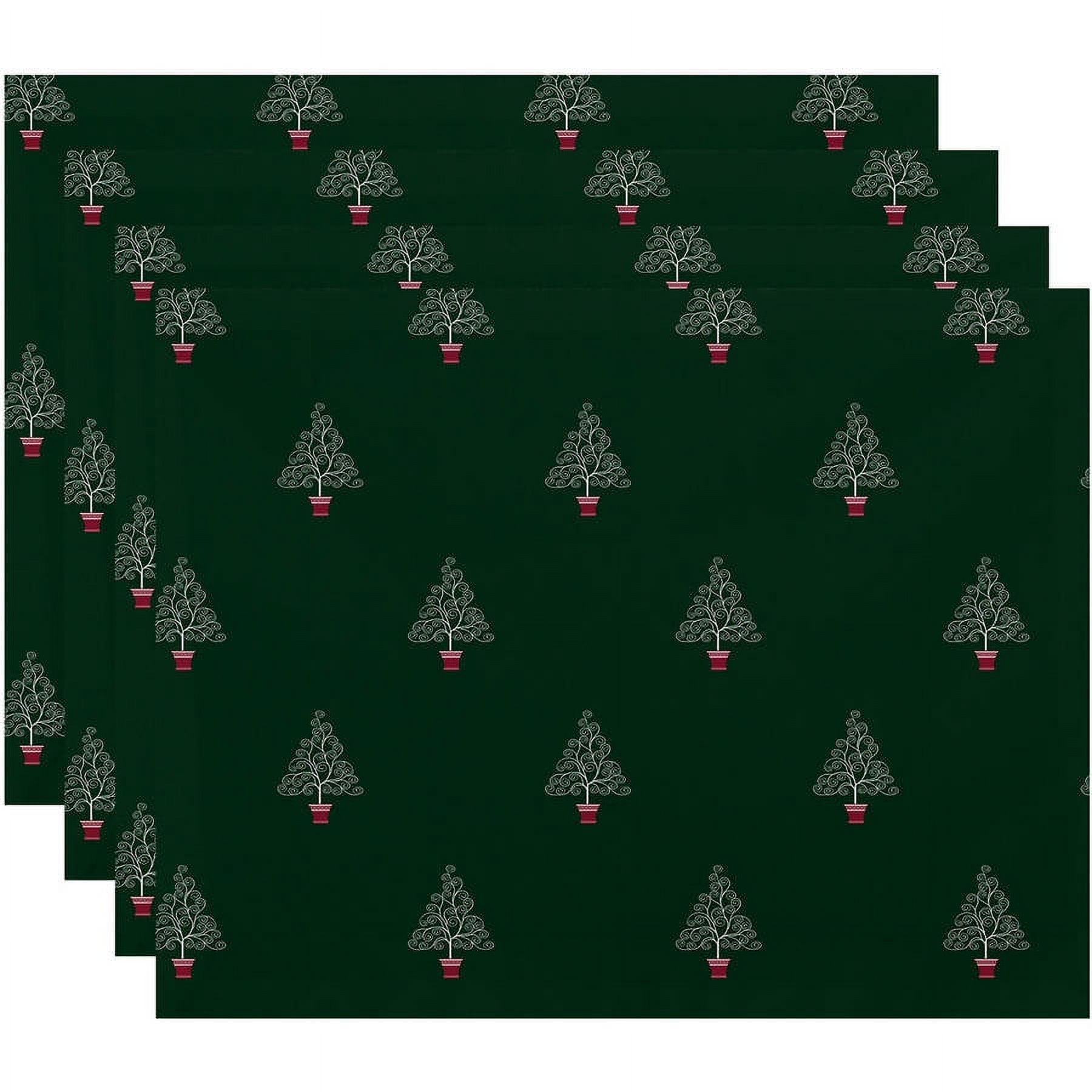 Holiday Essence Filigree Forrest Geometric Print Placemat