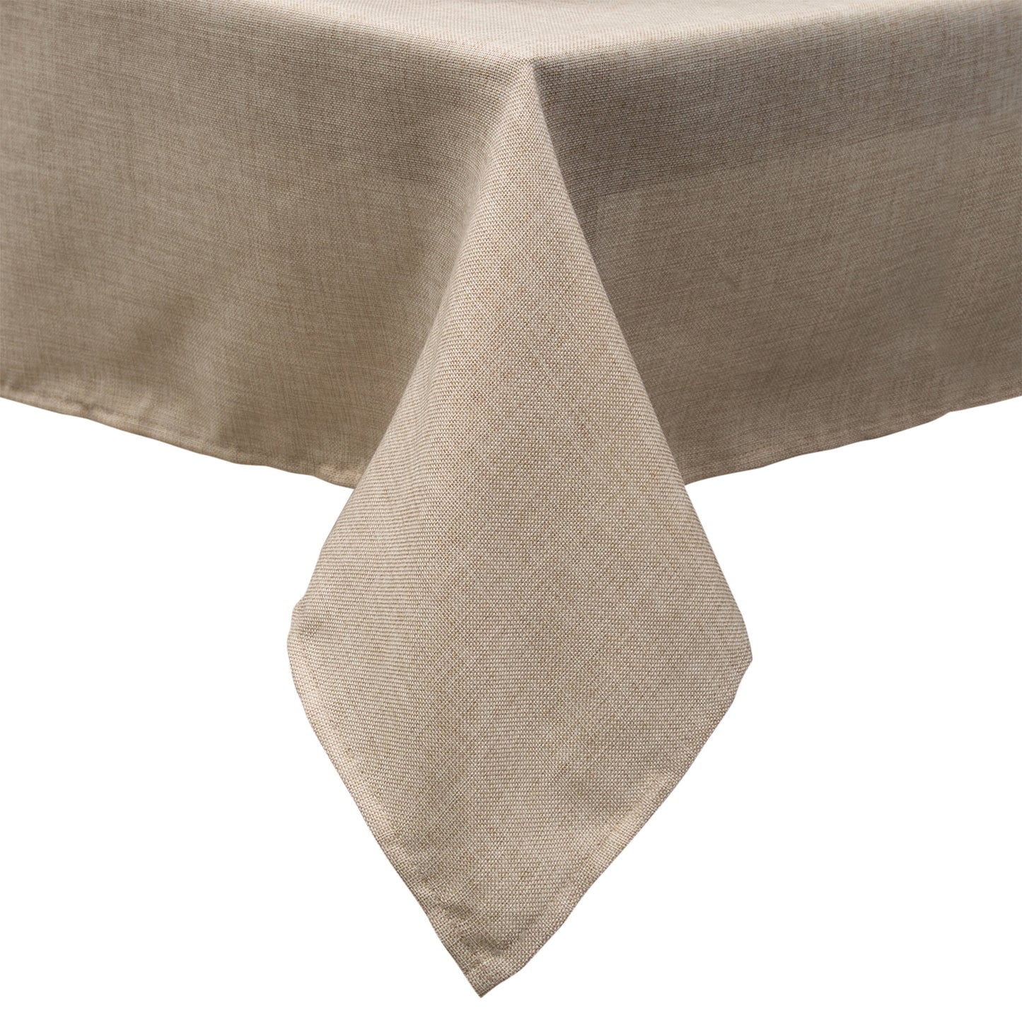 Home Details Chic & Rustic 70"x 144" Rectangle Polyester Tablecloth in Linen