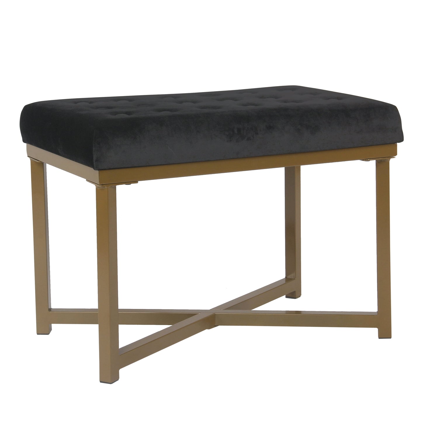 HomePop Metal Bench Velvet Seat, Multiple Colors