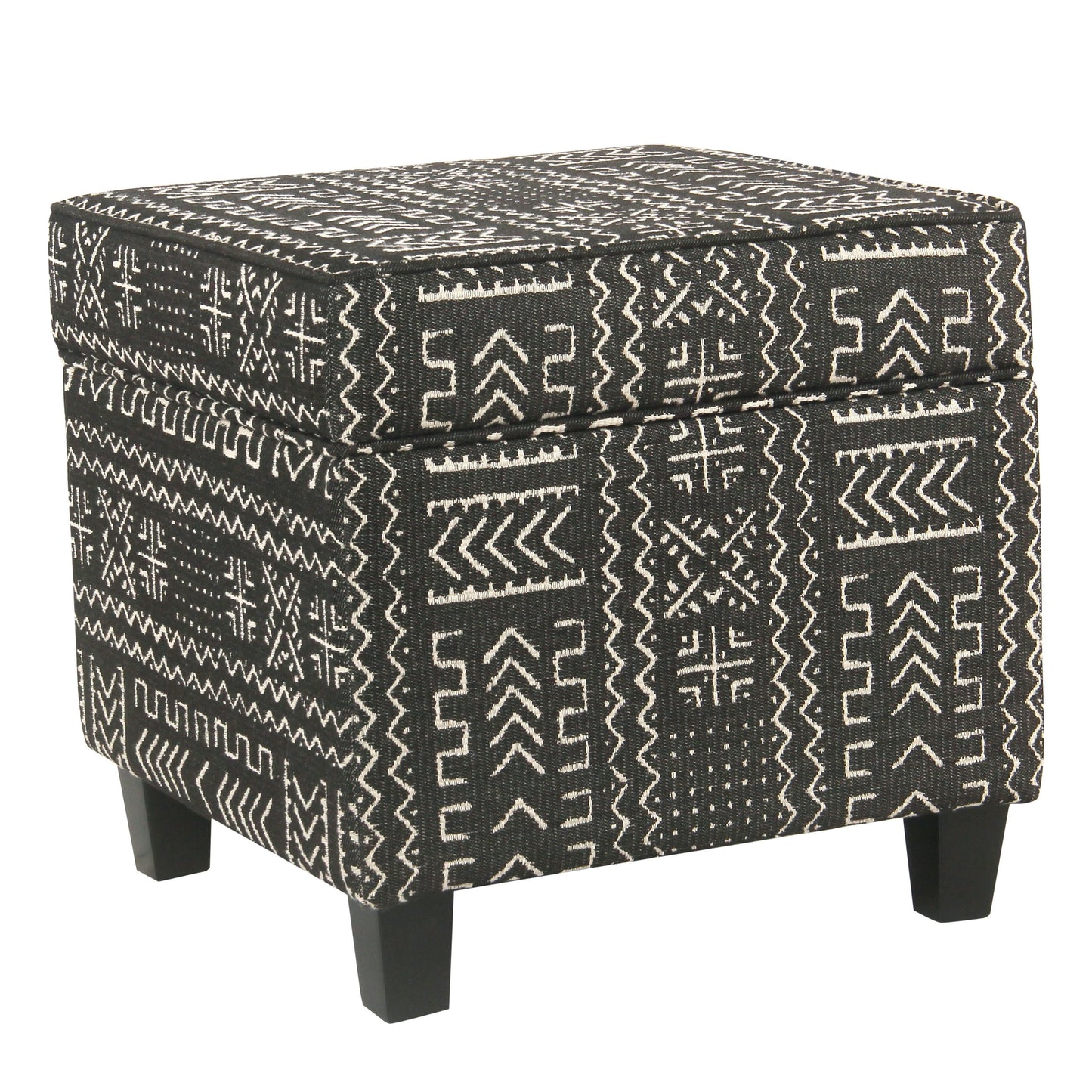 HomePop Square Ottoman with Lift Off Top