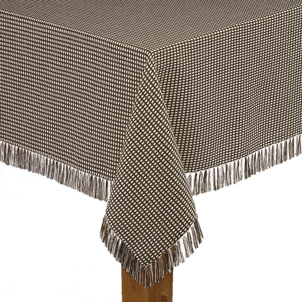 Homespun Chocolate 100% Cotton Tablecloth 70" Round