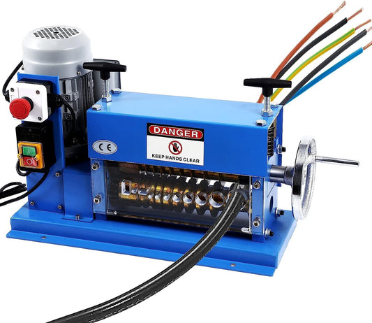 Homhougo—Automatic Wire Stripping Machine for 0.06" -1.5", [High Precision] [75 ft/min] Wire Stripper Tool with An Extra Manual Crank, Electric Wire Stripper for Scrap Cable Copper Recycling