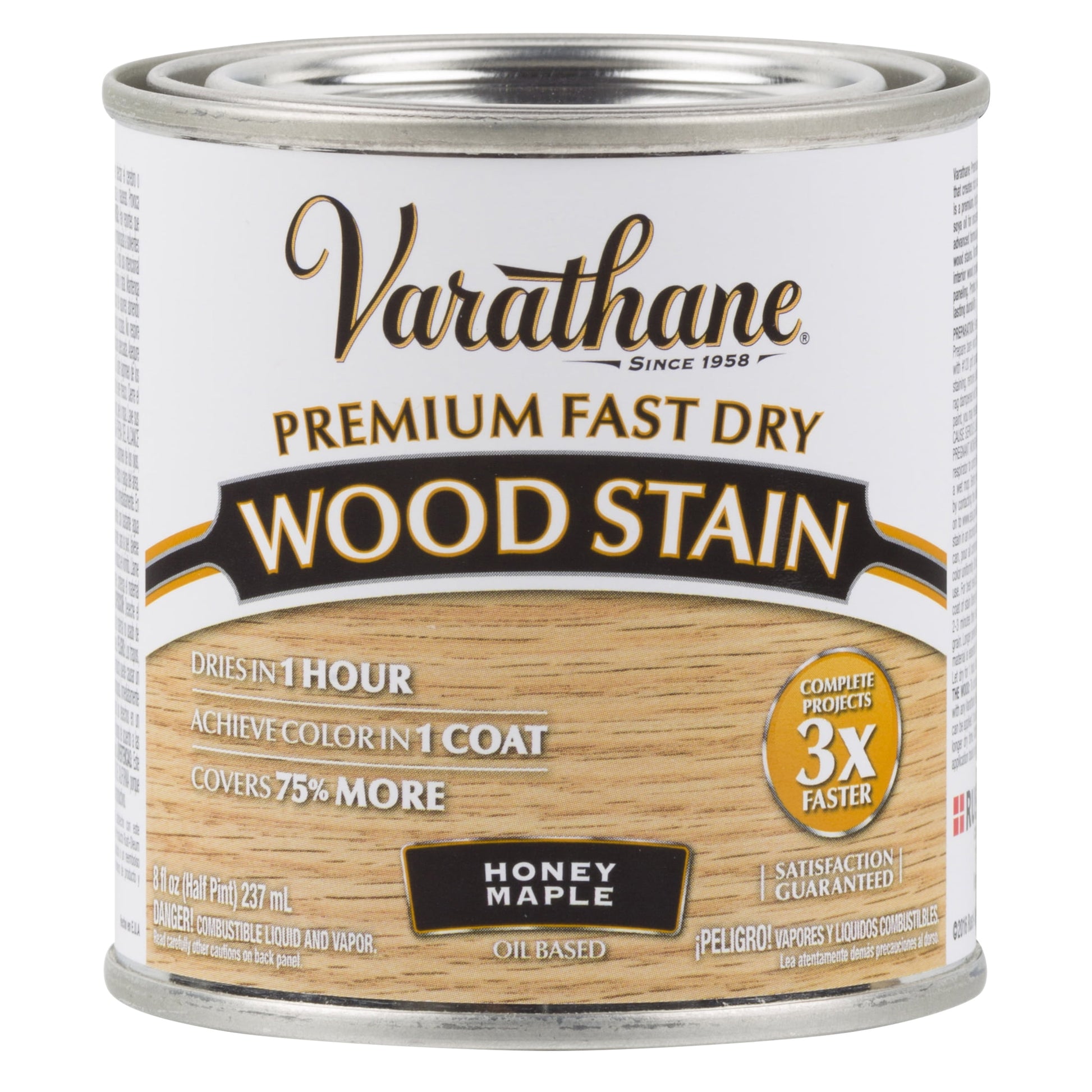 4 Pack, Honey Maple, Varathane Premium Fast Dry Wood Stain-313610, Half Pint