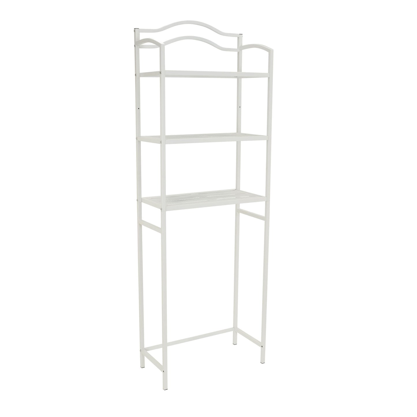 Household Essentials 3-Tier Metal Over the Toilet Bathroom Storage Shelf, White