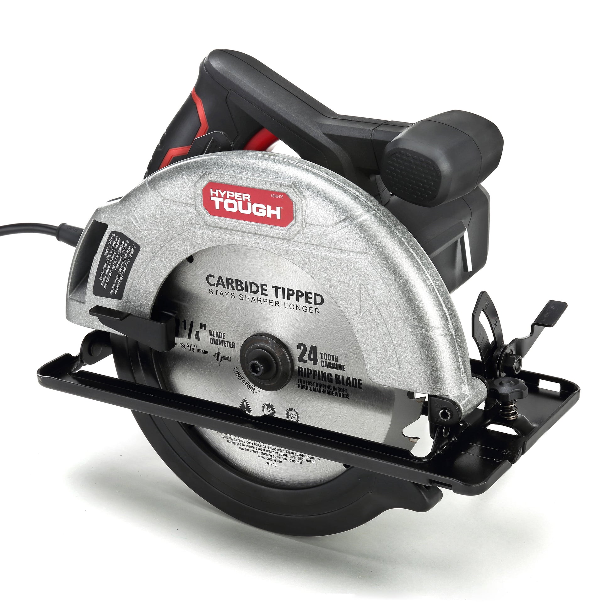 Hyper Tough 12 Amp 7-1/4 Inch Corded Circular Saw with Steel Shoe and Adjustable Bevel
