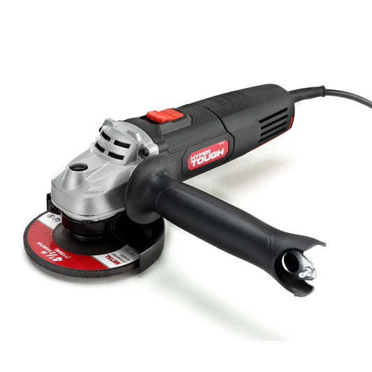 Hyper Tough 6 Amp Corded Angle Grinder with Handle, Adjustable Guard, 4-1/2 inch Grinding Wheel & Wrench,  New Condition