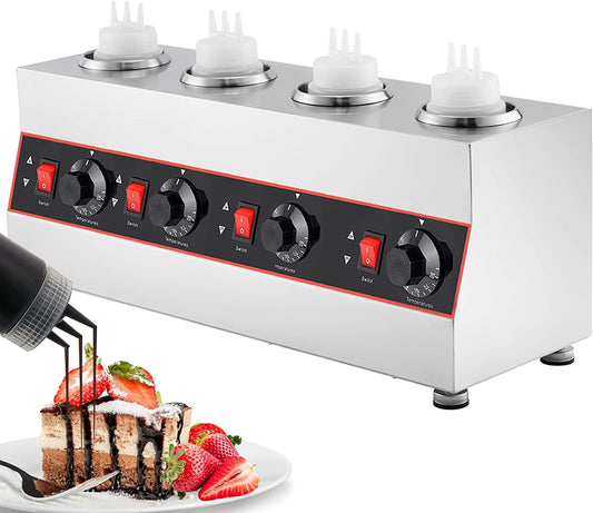 INTSUPERMAI 4 Grids Electric Sauce Warmer Heat Preservation Machine