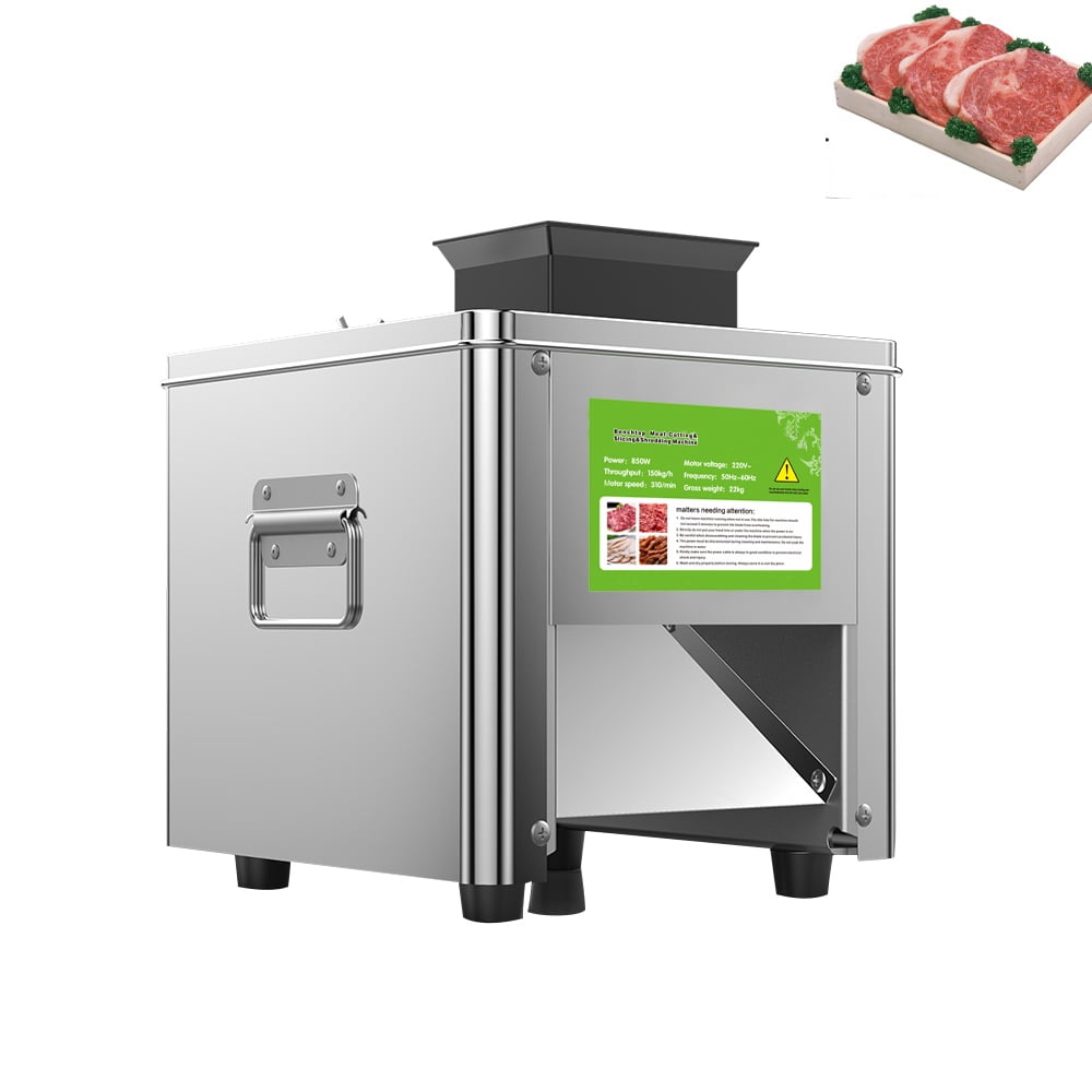 INTSUPERMAI Desktop Electric Meat Slicer Shredder Cutter Machine 7mm Stainless Steel